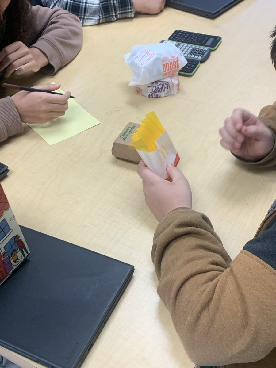 teachingthemall's tweet photo. One of my favorite collaborations this fall. Teaching expressions using McDonald’s.  The scholars loved it.  #imlovinmath #7thgrade https://t.co/dKAr0vtDeq