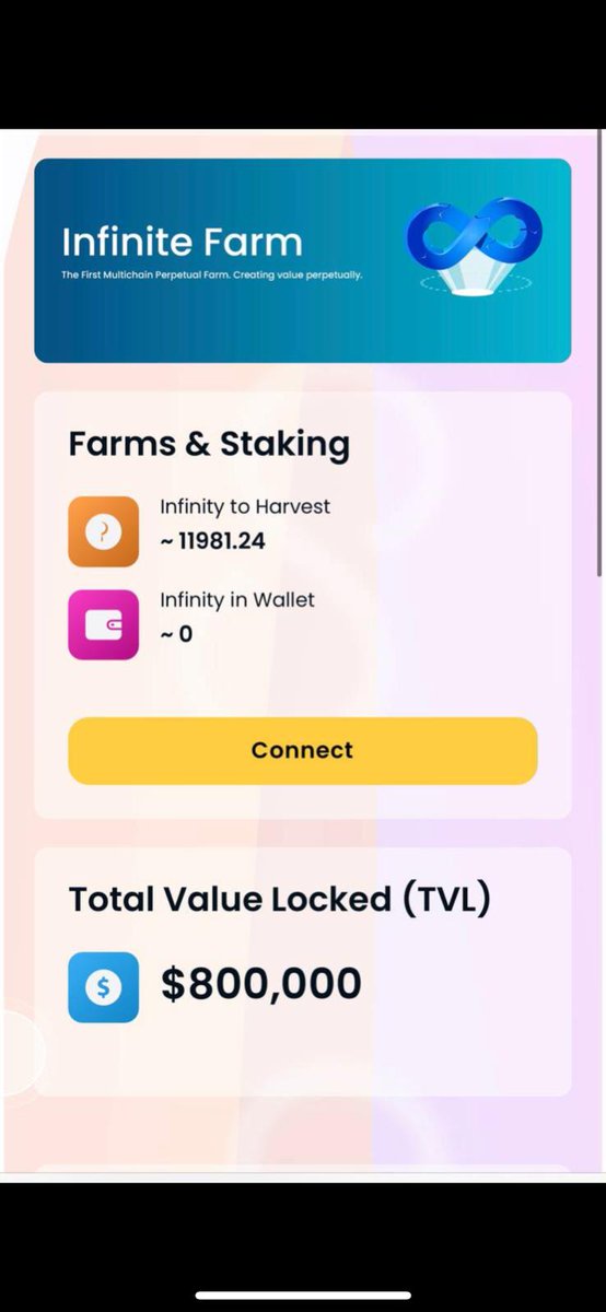 infinite_eco's tweet photo. 800k Value locked in 8 Hours! Thank you for your amazing support! Perpetual Leveled farming is going mainstream! #infinityarmy ๐ https://t.co/hYlURv6H0T