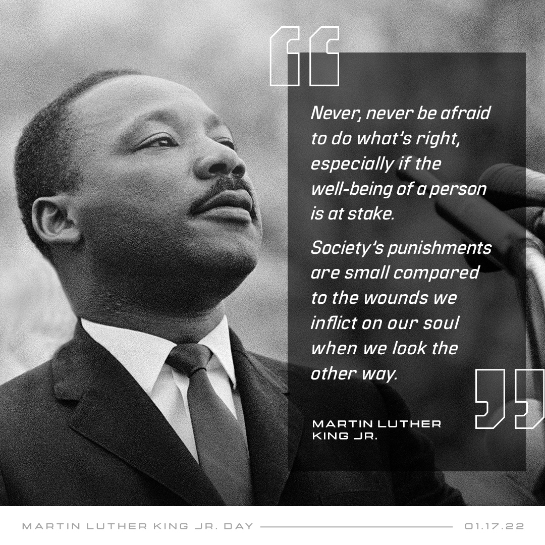 Today we celebrate the legacy and life of Martin Luther King Jr. and are reminded that real change comes from us all doing our part in addressing systemic oppressions and refrain from being silent. #MLKDay2022