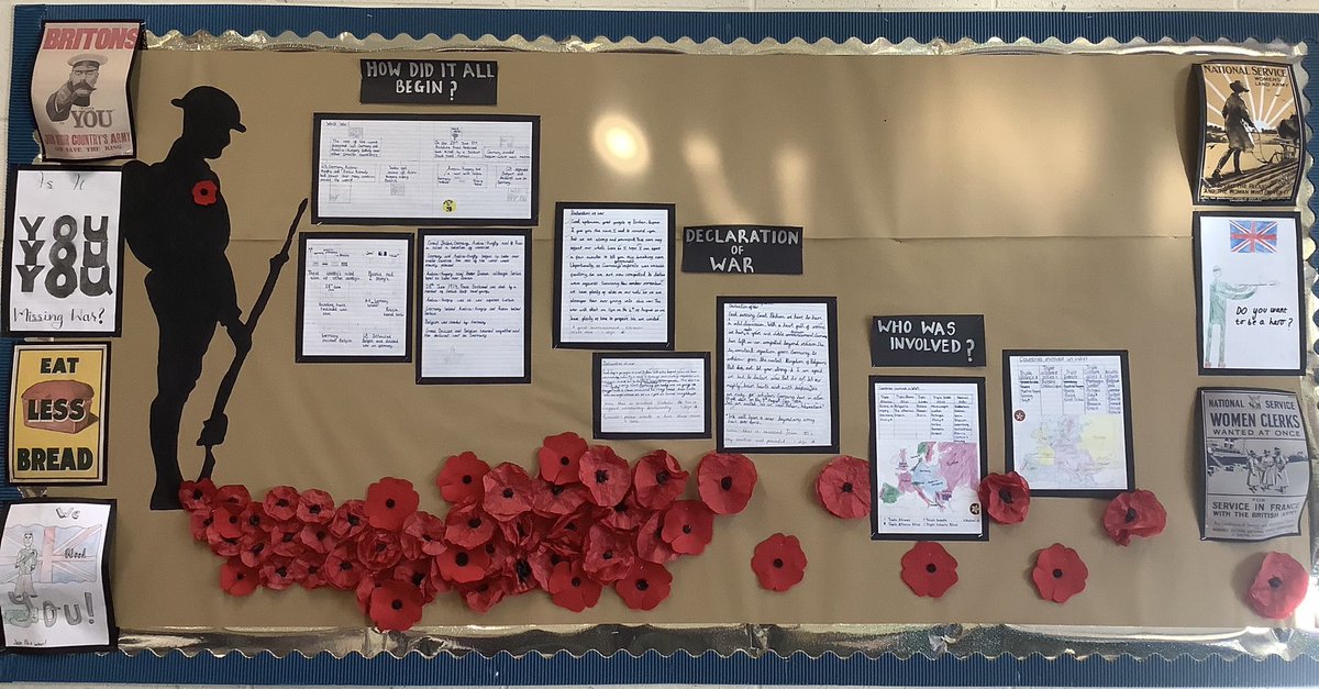 SouthfieldYear6's tweet photo. 2 weeks worth of work that is nothing short of excellent. Safe to say that our Year 6s are fully immersed in their new topic. #year6 #topic #ww1 https://t.co/zHGxIPRME5