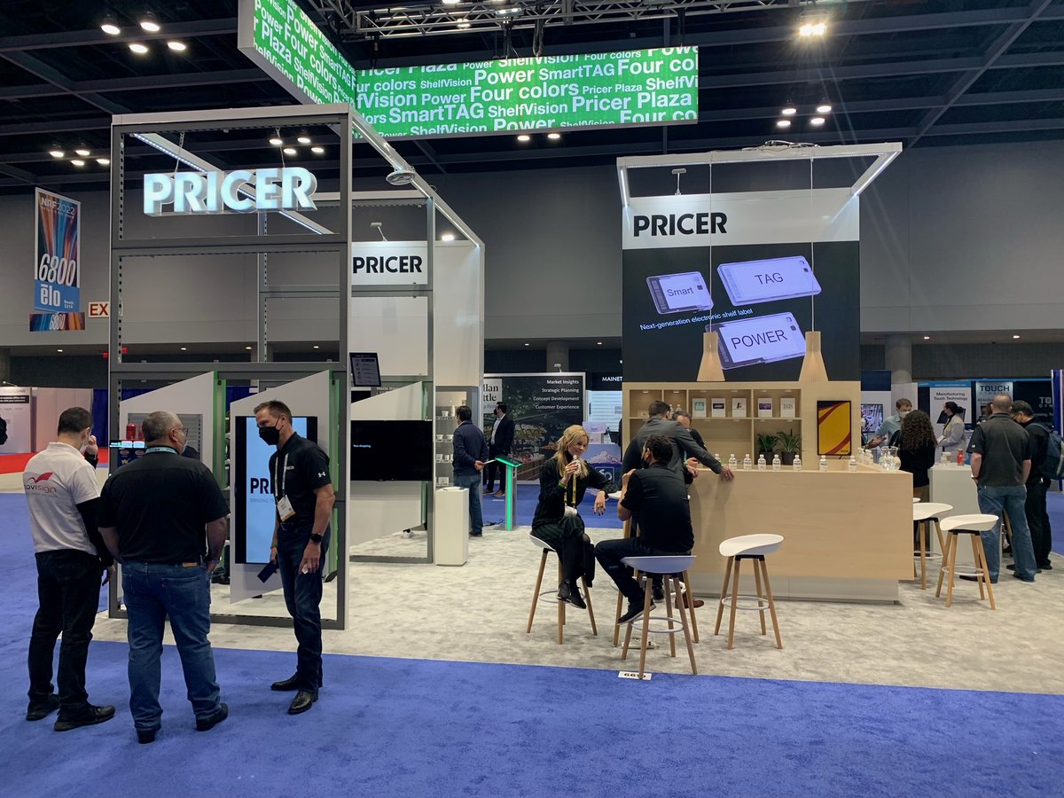 PricerAB's tweet photo. Live at #NRF2022. Join Pricer in booth 6619.

#Retail #ESL #digitalization
@NRFBigShow https://t.co/pEgyq34G3y