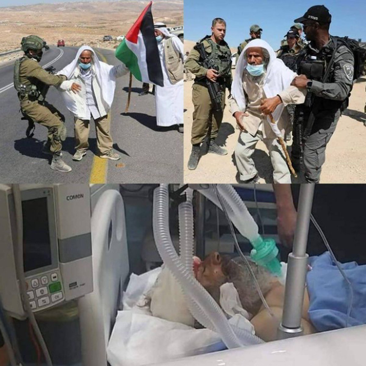 The elderly Palestinian activist, Haj Suleiman Hathalin succumbed to his injuries this morning after being run over and critically injured by an occupation police vehicle in the village of Umm al-Kheir, south of the occupied West Bank. #SahabatPalestina_ID