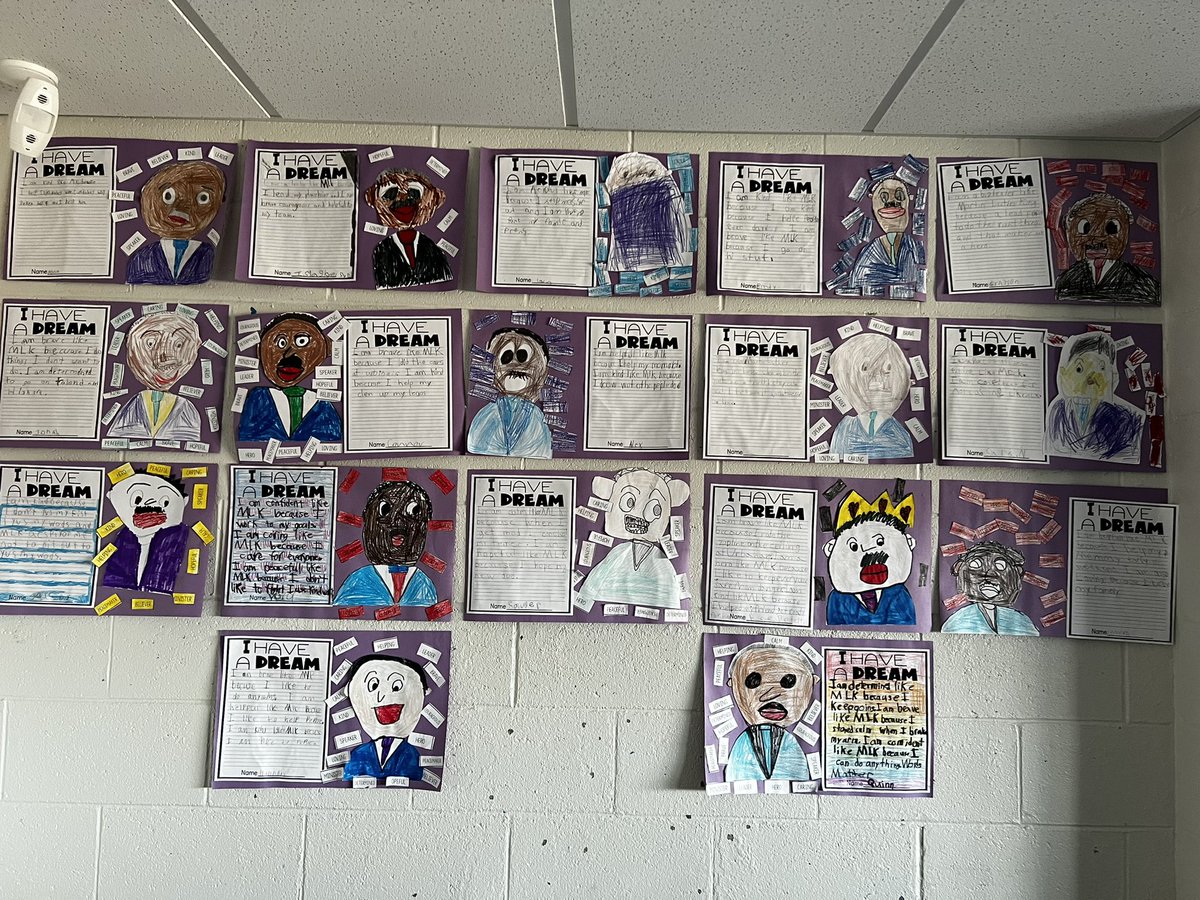 mrs_andreoli's tweet photo. We can all be like MLK! After learning about him all week, 2nd grade selected some character traits they had in common with him to write about. @sv_sharks https://t.co/b4AjZRxidN