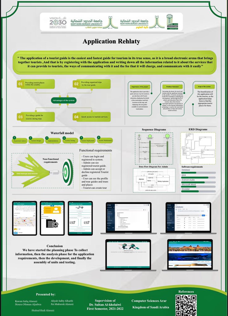 نخبة من مشاريع التخرج لطلاب وطالبات قسم علوم الحاسبات تم عرضها في معرض مشاريع التخرج في@Science_NBU...