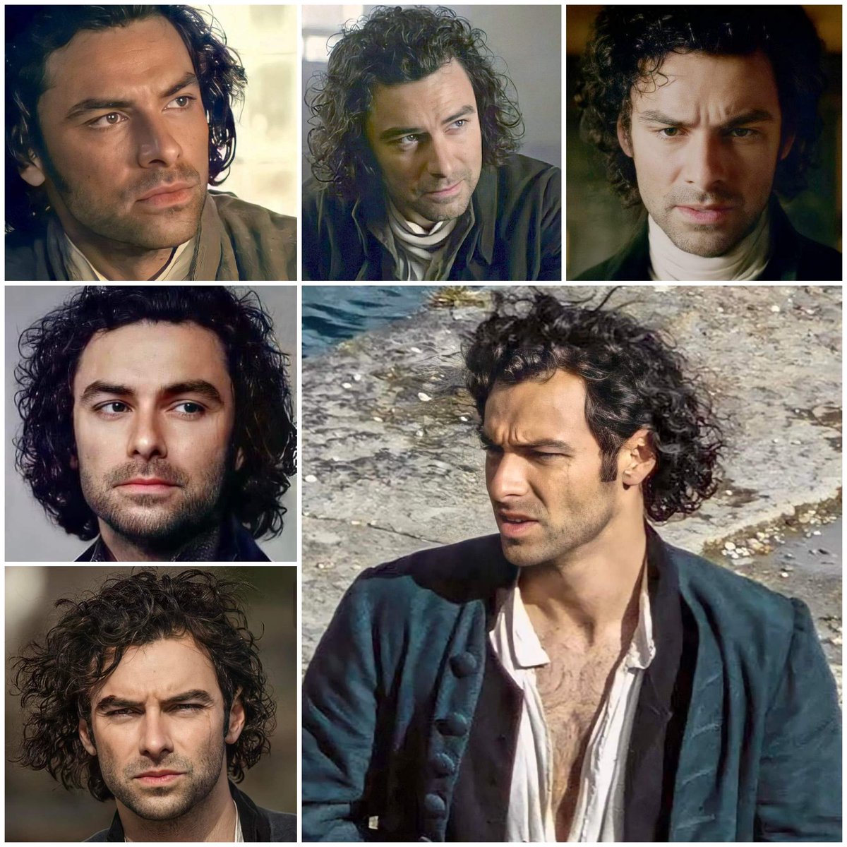 Bit late for #PoldarkSunday! But, what the heck! Here's my Sunday collage. 😁 Have a lovely week, #AidanCrew! 💕😊 #AidanTurner #RossPoldark #Poldark