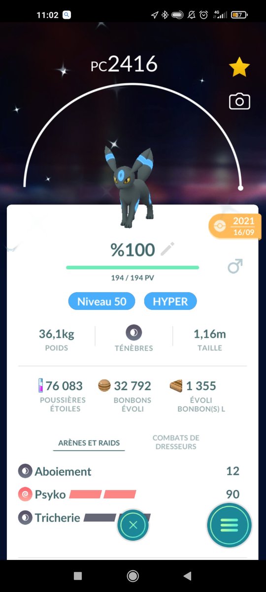 BellGardenX's tweet photo. #maxoutmonday 
Toute les évolutions d'Evoli maxés pour la ligue super et hyper, ainsi qu'au niveau 50 pour les 100%.
Un total de 4019 bonbons L sans faire d'échange.
#pokemongo
#Eevee https://t.co/XXqdrfpYbp