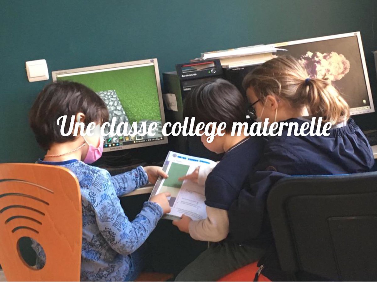 ln_marcelli's tweet photo. À l’école Arborescences de Lille nous accueillons les enfants dès la petite section et les élèves de 6e pour une création en escalier du collège.
Les enfants de ces niveaux partagent une classe. https://t.co/nADR4aUEUq