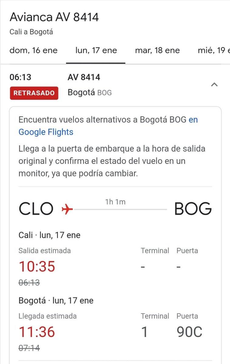 El usuario de servicios aereos require respeto y protección <a href="/Avianca/">avianca</a> maltrata al usuario y <a href="/AeroCivilCol/">Aeronáutica Civil</a> permite los abusos. Vuelo de 6 am a Bogotá para asistir al lanzamiento de la lista a Senado a 8:30am simplemente responden: está Retrasado llegará a las 12pm  #NoMasAbusos