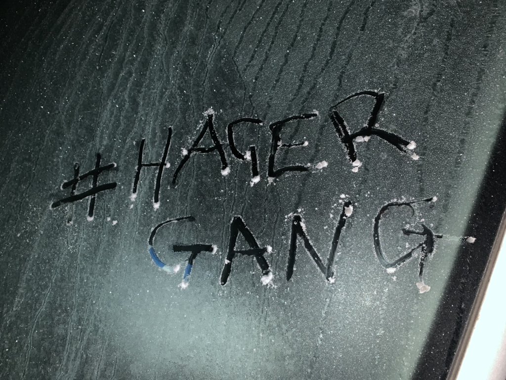 Friday this morning. The thermals are on and the driving licence out the clear the frost. Not before this though 🤣 #hagergang <a href="/hageruk/">Hager UK</a>