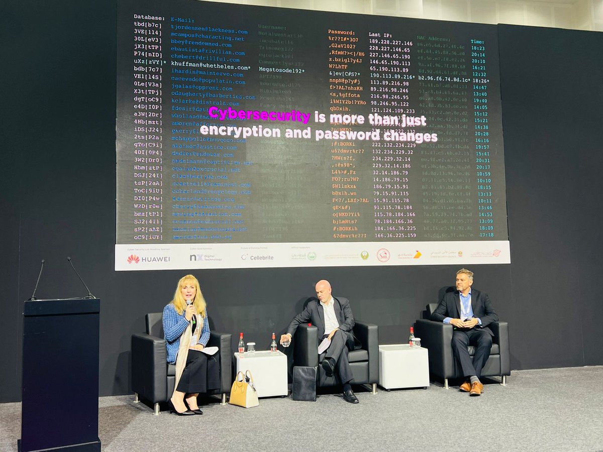 IntersecExpo's tweet image. Snapshot from #CyberSecurityLab Panel Discussion - The WHAT, WHYs and HOWs of cloud-migration for cybersecurity?

with Moderator - Gina L. Osborn
and Speakers-
Ken Coghill
Amer Sharaf
Hussein Shafik Bahgat
Harri Sylvander