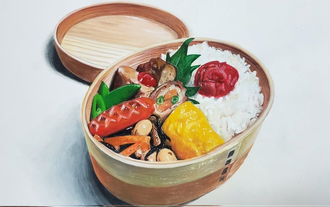  マルシンハンバーグは国民食じゃないですかこの絵にも登場させたのですが誰にも気づいてもらえませんでした( 'ー`) 