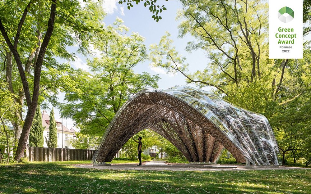 EXC_IntCDC's tweet image. 📣 Vote now for the #livMatS_Pavilion! Our #IntCDC building demonstrator is nominated for the Green Concept Award 2022.

No registration is needed – just click “Vote now”!

➡️ bit.ly/34NHupC

@Uni_Stuttgart @livMatS_UniFR 
#codesign #computationaldesign #ITECH #ICD #ITKE