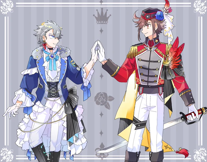 #一次創作絵師拡散フェス02創作男アイドルの衣装描いてます 