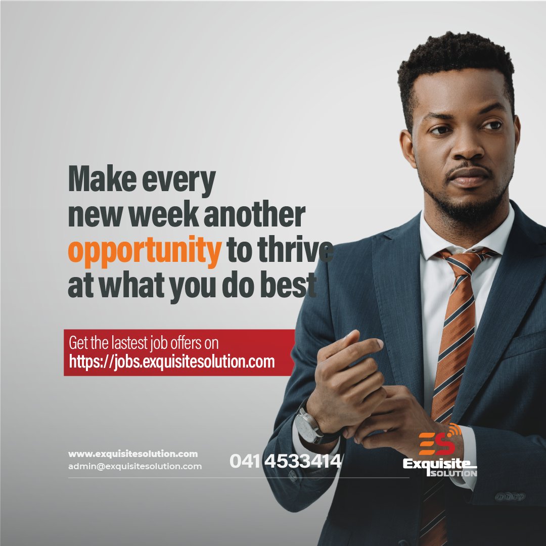 exquisiteuganda's tweet photo. This week - there are available job opportunities on our website: https://t.co/3wsEF2uDpi
#exquisitesolution #hiring #jobs
Check us out! https://t.co/jbJcqot8Zr