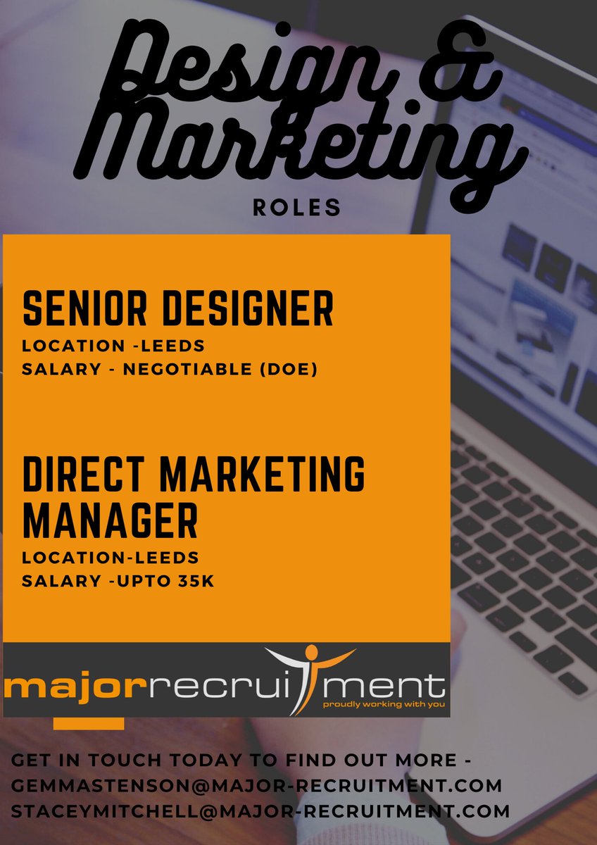 GemmaStenson's tweet photo. #Designjobs #Creative #Leedsjobs #Marketingjobs #Leeds https://t.co/LTj0jdZ452