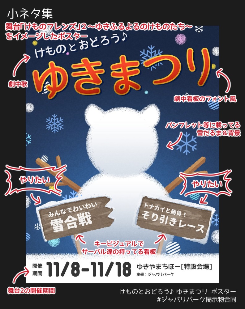 小ネタ集、というか元ネタ集?
アニメ、漫画、ゲーム、舞台…と、いろいろ詰め込んでみた。あらためて元ネタを見てみるのも面白いんじゃないかと思います 