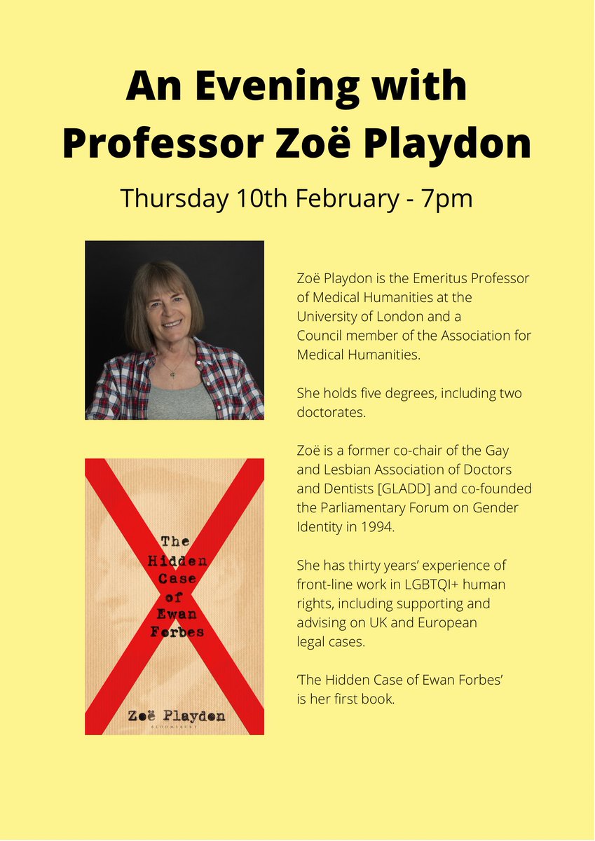 OutForIndy's tweet photo. As part of #LGBTHistoryMonth we are excited to welcome Professor @ZoePlaydon to an online event discussing her new book ‘The Hidden Case of Ewan Forbes’ 📚 

@theSNP members can register their attendance here: https://t.co/xqgbY6XBWJ https://t.co/5L8B4gPXqi