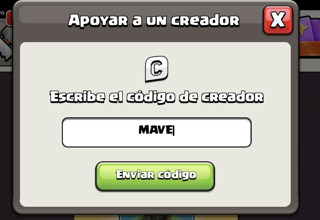 📢 LO HEMOS CONSEGUIDO!!!!!

➡️ TENEMOS CODIGO MAVE!!!!

Hoy vuelvo a cumplir un sueño y es gracias a tod@s vosotr@s!! Jamás podré agradeceros todo el cariño y apoyo!🤗

Millones de gracias también a <a href="/ClashofClansESC/">Clash of Clans ES</a> por la confianza!☺️

#CODIGOMAVE ⬇️

link.clashofclans.com/en?action=Supp…