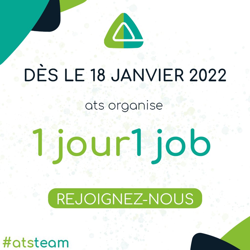 ats dévoile sa semaine #1jour1job ! 😁

Retrouvez chaque jour, une nouvelle offre d'emploi pour rejoindre le groupe ats. Si vous êtes ingénieur ou technicien d’étude, restez connectés à nos réseaux sociaux ! 

Notre première offre sera diffusée ce mardi 18 janvier 2022. 😉