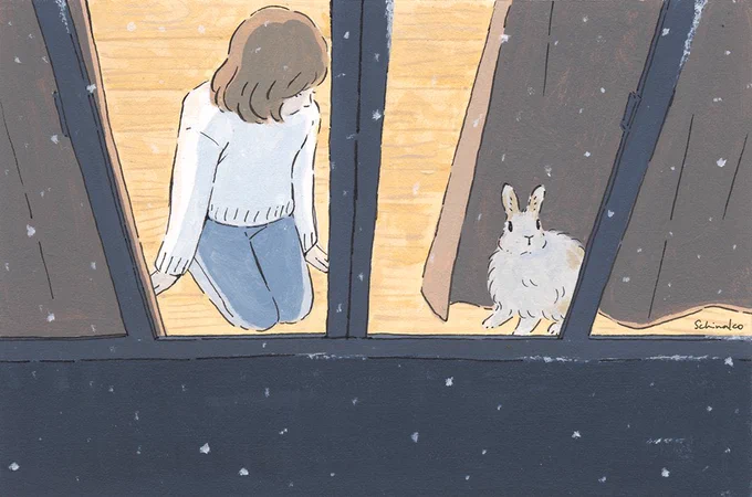 うさぎさんの自然な姿と、うさぎさんを大事にしてる人をよく描きます🐇
 #絵柄が好みって人にフォローされたい 
