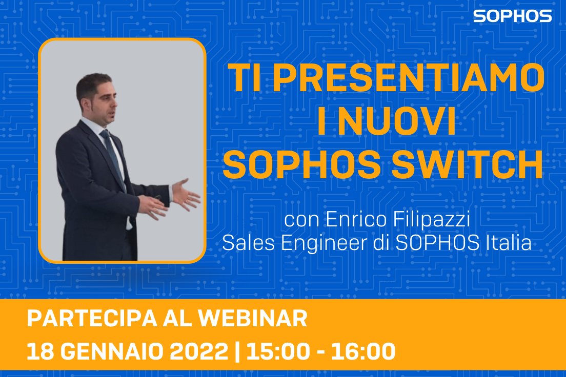 filippettigroup's tweet photo. Domani alle ore 15, appuntamento con #Sophos per parlare di Secure Access grazie ai nuovi switch.

Con queste soluzioni è possibile mettere in sicurezza uffici remoti, PMI, punti vendita e filiali.

https://t.co/iW4Q42O6yE

#sophos #cybersecurity #sicurezzainformatica https://t.co/d42qGBaoS0