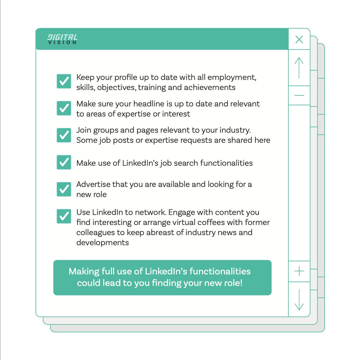 DigitalVision_S's tweet photo. Here are our top tips to ensure relevant opportunities are finding their way to you.

Need a professional tech recruiter?
https://t.co/cG3xgiBoxw

#jobhunting #linkedinjobs #techindustry https://t.co/kzgQfMQRaD