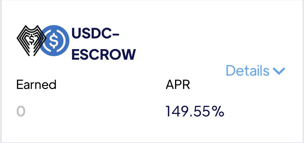Happy new week! 👋

The $ESCROW WingSwap #APR still going strong!
🚀🚀

Don´t forget to buy your #token only on:
<a href="/QuickswapDEX/">QuickSwap 🐲 DragonFi 2.0</a>
<a href="/WingSwapFTM/">WingSwap</a>

app.wingswap.io/farms
#NoMoreScams #Crypto #DeFi #NFTs #IDO
