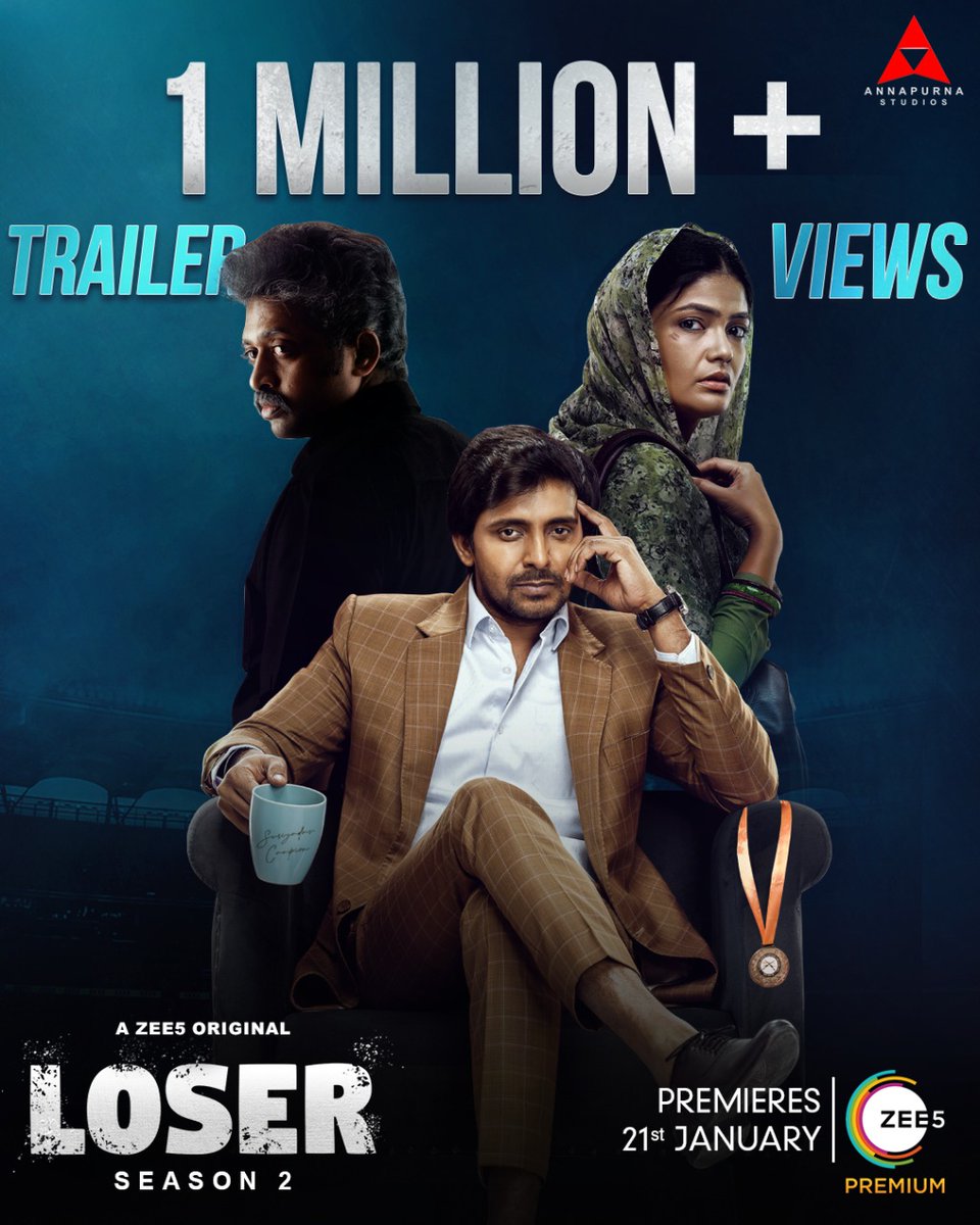 Thank you for the million love ❤Stupendous 1️⃣ Million views for the intriguing trailer of #LOSERSeason2 🥳
Witness the journey of the Losers🏅 
#ZEE5Original #LOSERSeason2 Premieres 21st January exclusively on @ZEE5Telugu.

#LOSERSeason2OnZEE5 #IamALoser
youtu.be/ecYpa8NzROo