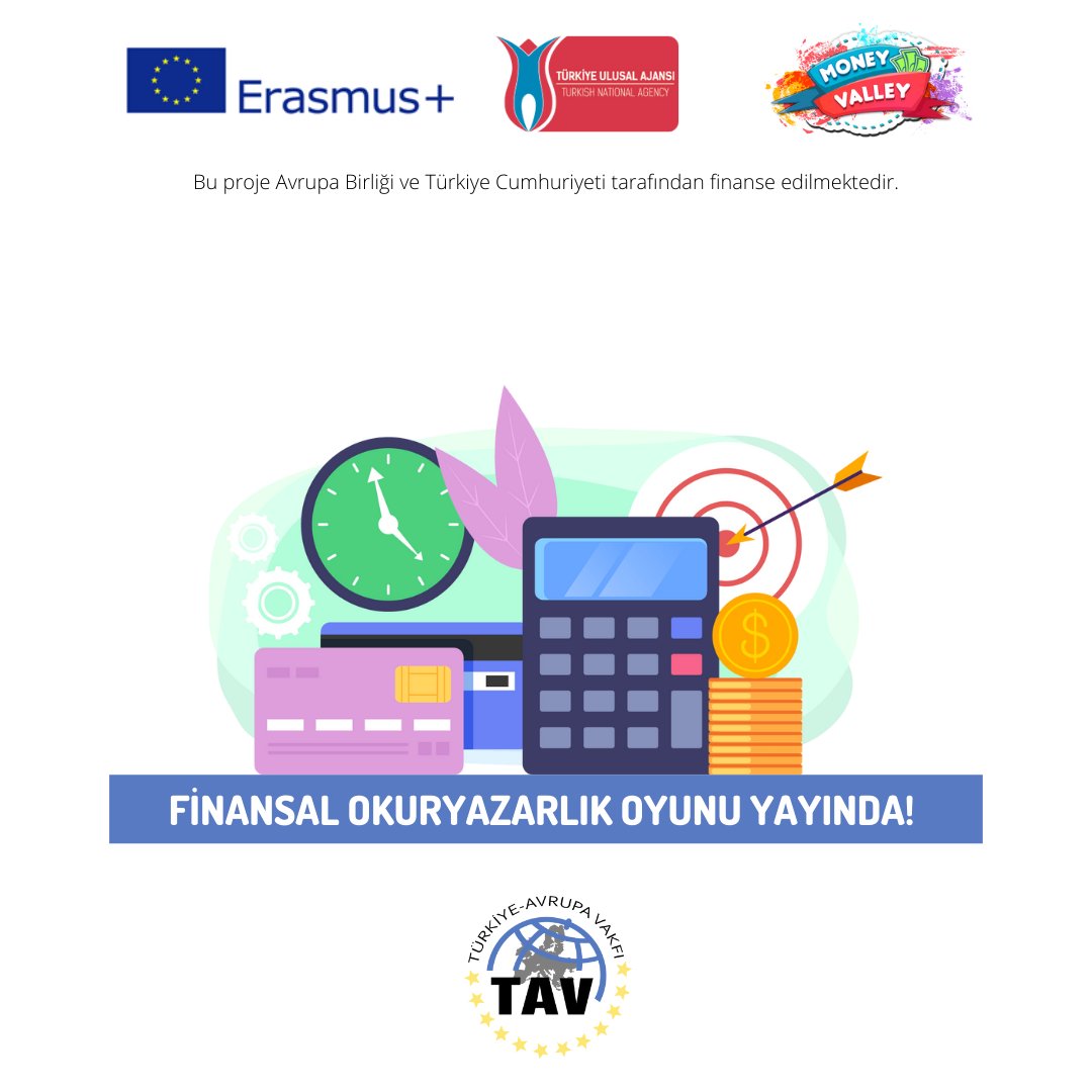 tavgenclik's tweet photo. #FinansalOkuryazarlık projemiz kapsamında geliştirilen "Money Valley" uygulaması yayında! Uygulamaya ulaşmak için aşağıdaki formu doldurduktan sonra karşınıza çıkan ekrandaki linklere tıklayabilirsiniz.

Link: https://t.co/Hf789QZnD9

#moneyvalley #erasmus #ulusalajans #tav #oyun https://t.co/ICSvVigmSh