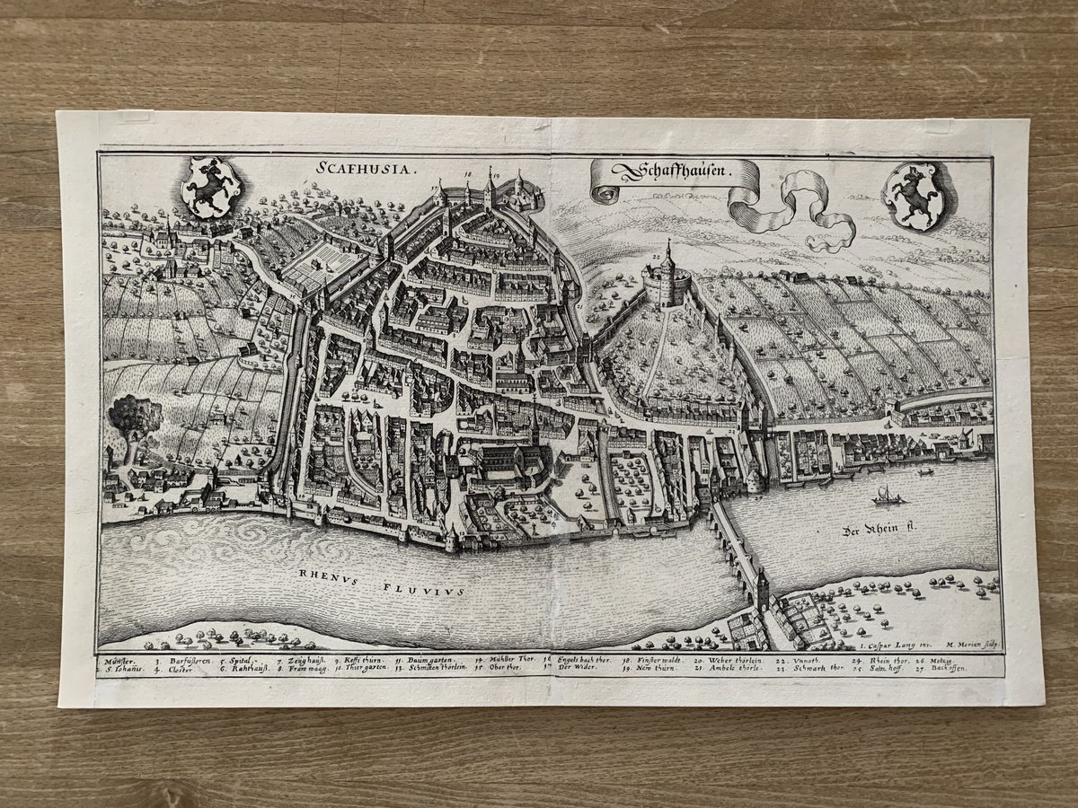 Städte verändern sich! Vor allem über eine lange Zeit wie 500 Jahre. Wie aber kann man Stadttore, Brunnen, Klöster lokalisieren, wenn sie heute nicht mehr stehen? Merian hilft immer! (SSRQ SH I/3)