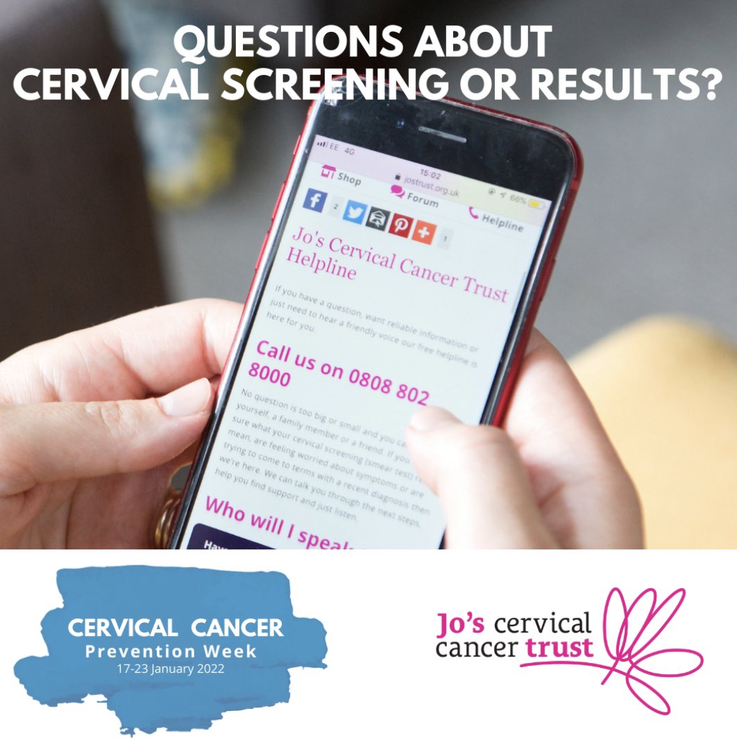 This week is #CervicalCancerPreventionWeek. Some people find #CervicalScreening (#SmearTests) hard. What tips would you share with them? @JoTrust jostrust.org.uk