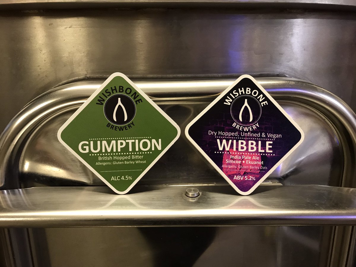 WishboneBrewery's tweet photo. The #Brewdays this week are Gumption Bitter and Wibble IPA https://t.co/jmonRuxjlG