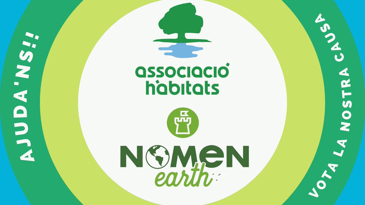 assoc_habitats's tweet photo. 🚨AJUDA! NECESSITEM EL TEU VOT🚨
Som finalistes del premi NOMEN EARTH, ens ajudeu a ser la causa guanyadora? 🏆
Dóna’ns un cop de mà i vota la nostra causa.
Entraràs en el sorteig d'un lot de productes Nomen!🍛🍙🥘
➡️https://t.co/9013fFYh14 https://t.co/y1m2ZY4UlA