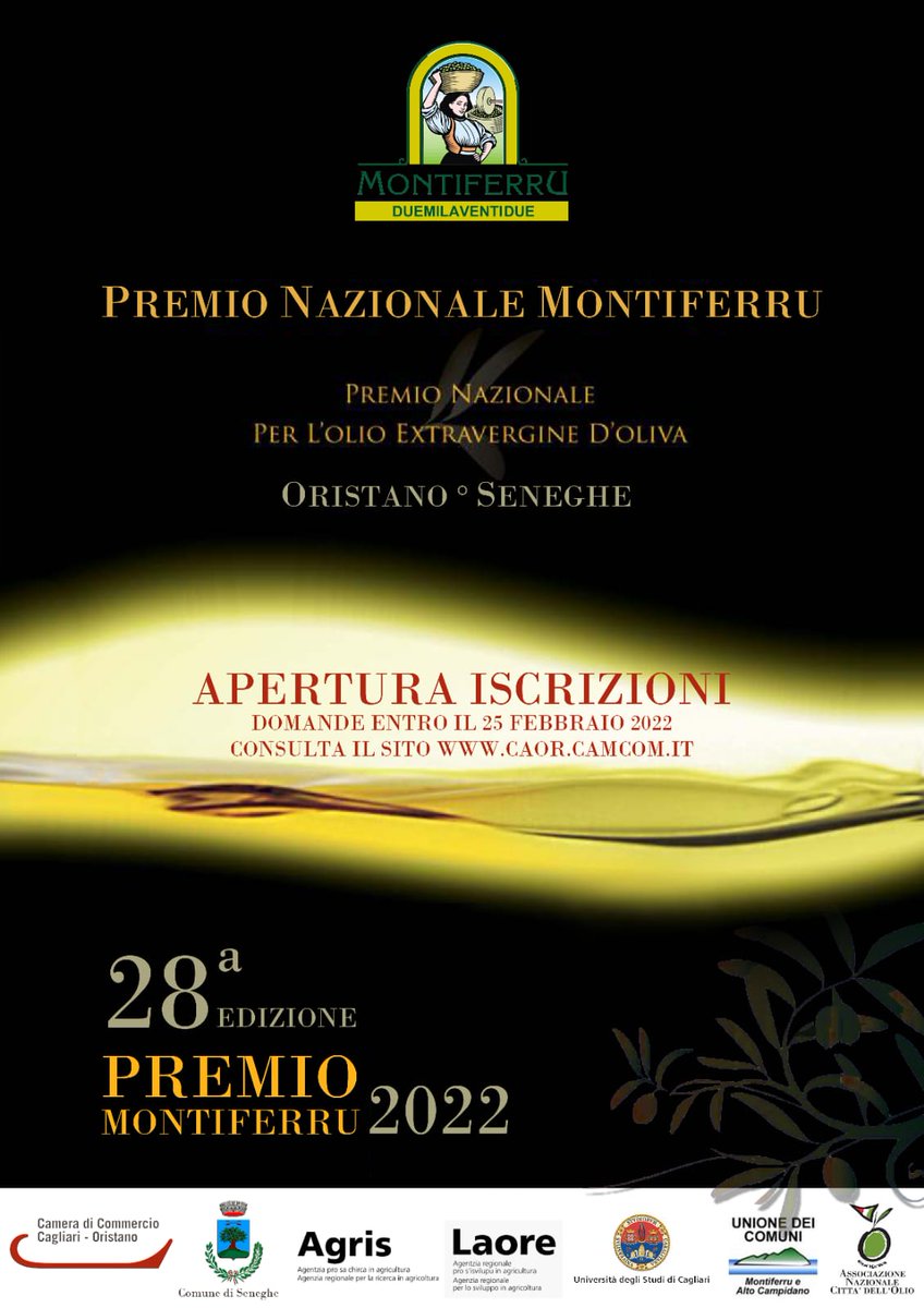 CittaOlio's tweet photo. Sono aperte le iscrizioni per il Premio Monteferru. C'è tempo fino al 25 febbraio per inviare la domanda che trovate sul sito https://t.co/80M4wiDZFn 

#CittàDellOlio #Event #Montiferru #OlioExtravergineDOliva https://t.co/DfpftWOhSR