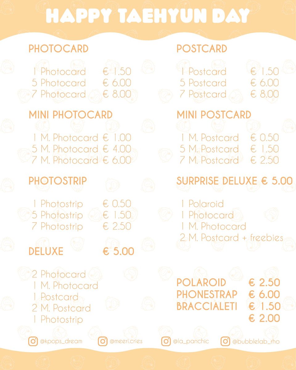 Kpops_Dream's tweet photo. 🧡 EVENTO TAEHYUN 🧡

📍Via Giacomo Matteotti 60, Rho (Mi)

🗓 Sabato 5 e Domenica 6 febbraio dalle 15:00 alle 18:00

🎁 Con l'acquisto di un BUBBLE TEA in omaggio un Cup Sleeve personalizzato per l'evento, un banner e una photocard.

#TOMORROW_X_TOGETHER #TAEHYUN #TXT_TAEHYUN https://t.co/cLVQp7rruV