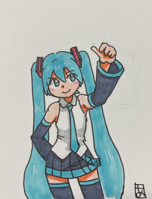 #初音ミク
そういえば、描いてたんだ... 