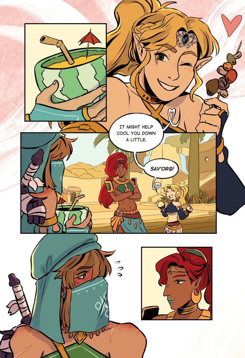 #botw. #zelda. a short pre-calamity (pre-blades of yiga) zelink comic i mad...