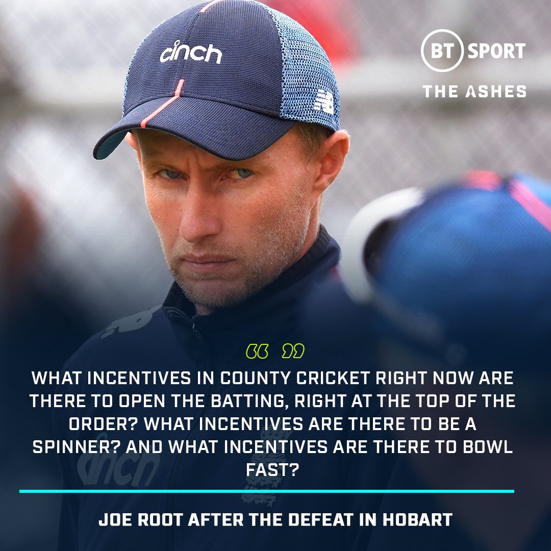cricketontnt's tweet photo. Joe Root with a strong statement on the first-class game in England:

"Anyone that’s coming into this Test team at the minute is doing it in spite of county cricket, not because of county cricket."

What would you change about the game? https://t.co/sxLuOPJZjv