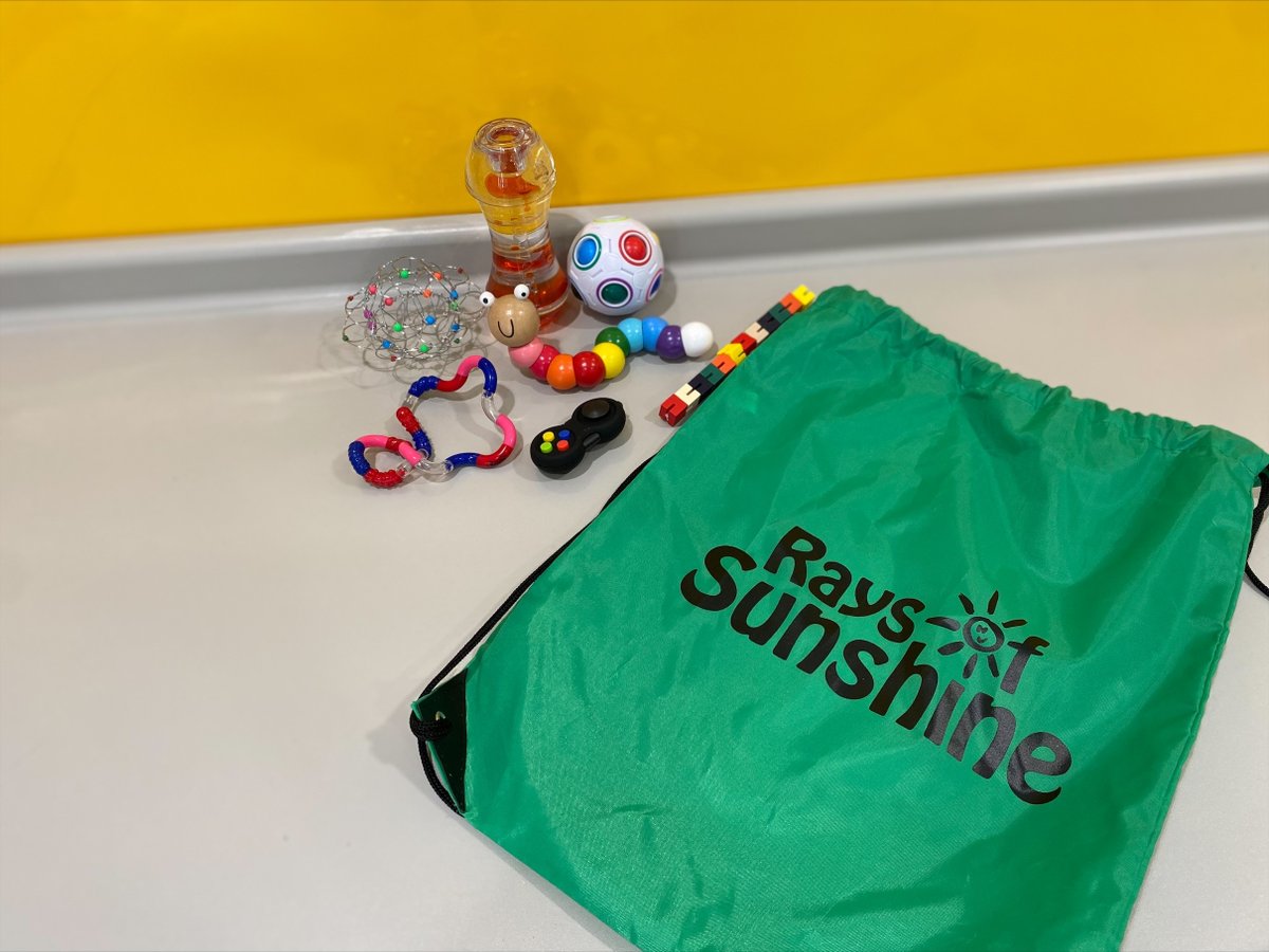 CbitHelen's tweet photo. I would just like to thank "Rays of Sunshine" 
I made an application for one of their "sensory bags" a few months ago for the Occupational Therapy dept to use with the ABI patients at Alder Hey Children's hospital. This arrived last Thursday!! The team at AH are delighted as am I https://t.co/OJGVLMaKcY