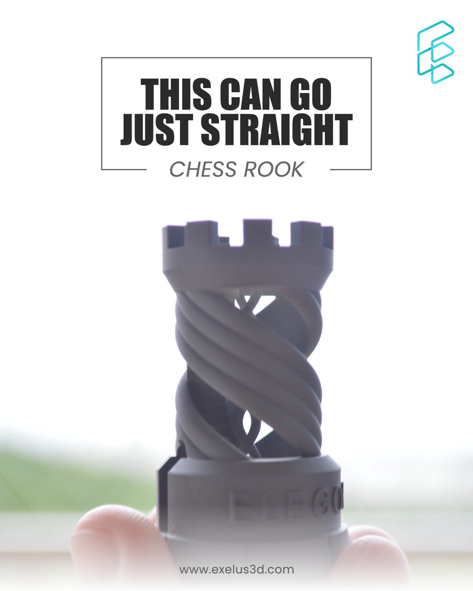 Exelus3D's tweet photo. Just like The #Chess Rook, 3D printing too has a straightforward process but needs to utmost attention. 
Visit our website: https://t.co/4hDZ2XkG0z
#additivemanufacturing #3dprinting #3dprint #3dprinter #pen #3dprintedpen #3dprintingprocess #3dprintingindia #3dprintingservices https://t.co/AOK6bDe8kC