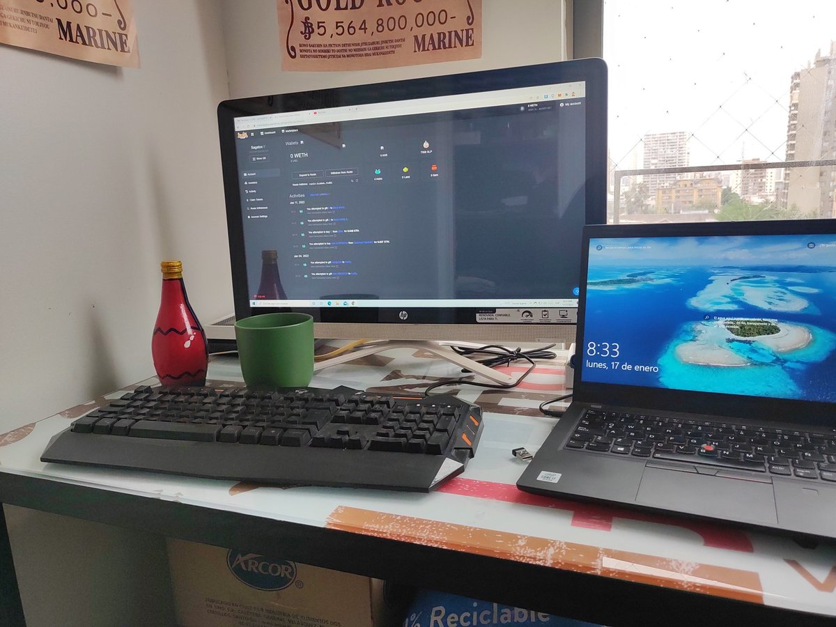 Sagatox's tweet photo. @AxieInfinity_ES revisando mis axies, con mi café y mi SLP esperando el alza https://t.co/L6kRA2u9iL