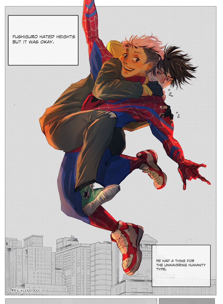 pricklynoodle's tweet photo. Wait i like this one better lol #spideyuji https://t.co/48jePdRSBw