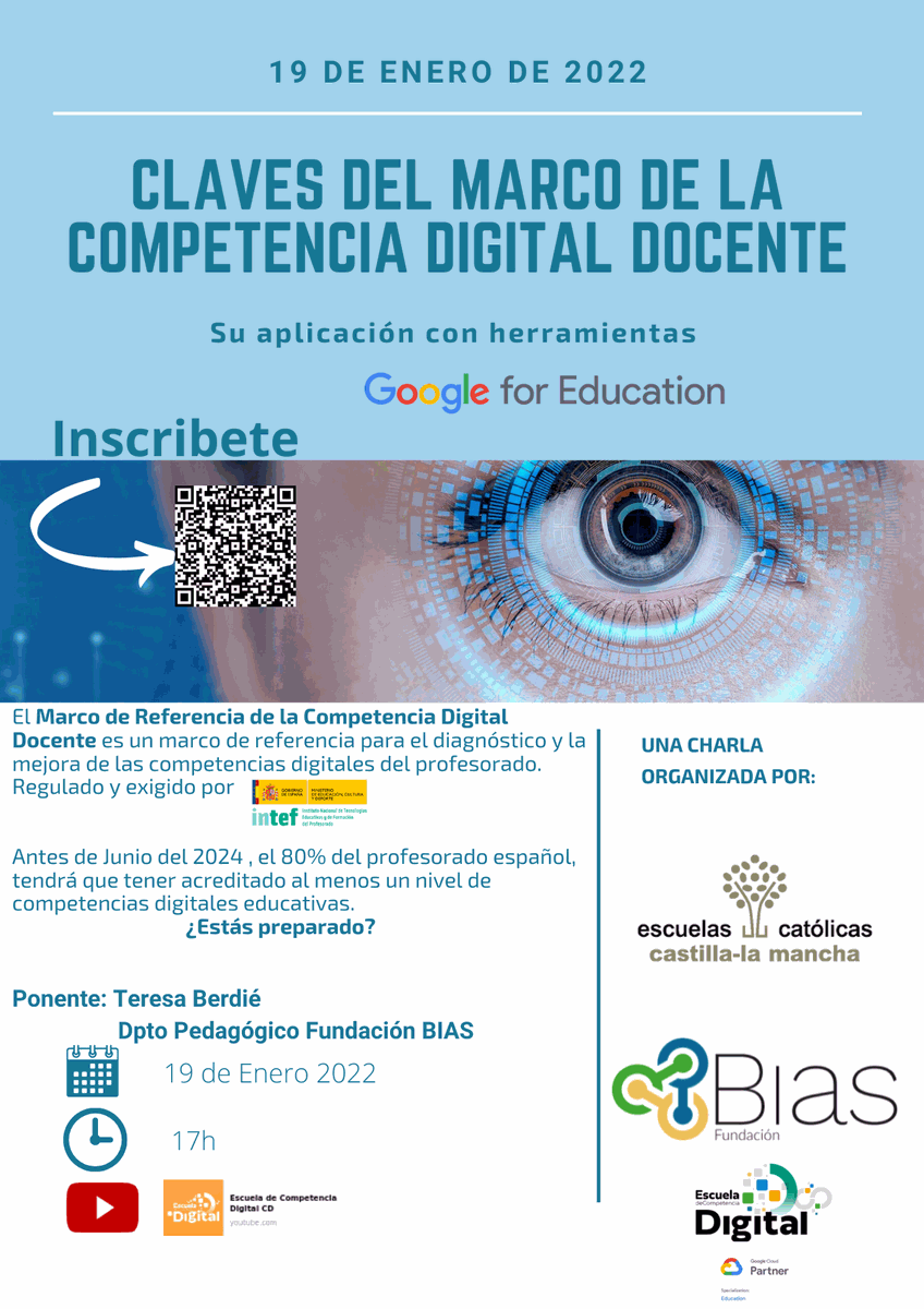 ⁉Si trabajas en la docencia, te interesa nuestra charla gratuita del miércoles 19 de enero sobre las competencias digitales educativas. Apúntante:
👉Desde el código QR de la foto
👉Desde el enlace: mtgrupo.com/r/7Hq