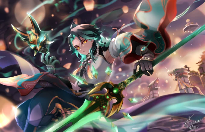 「璃月の仙人」
#原神
#護法夜叉魈 