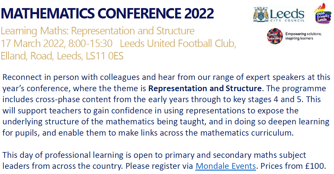 RT @Leeds0_19Team Representation and Structure: Reconnect and hear from the superb line up of expert speakers.   Book here: https://t.co/FTLjt4ZJgJ

@shaheen_myers @MondaleEvents @Leeds_Learning