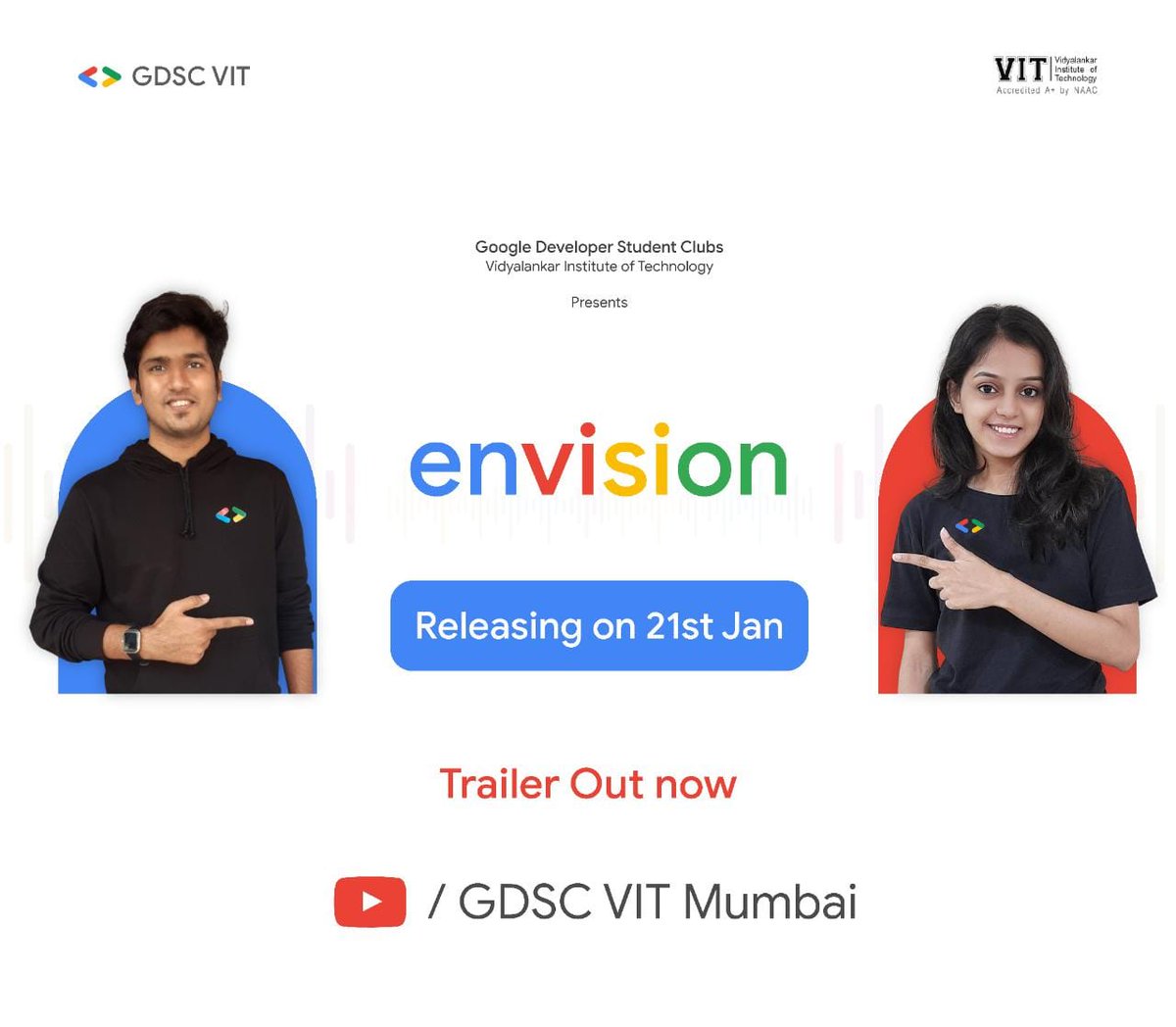 gdsc_vit's tweet photo. https://t.co/6MXJW6Rgd6

• 𝗘𝗻𝘃𝗶𝘀𝗶𝗼𝗻 - to imagine or visualize a future possibility.
We are all set to share our vision and abundance of ideas with you. ⚡

Releasing on 𝟮𝟭𝘀𝘁 𝗝𝗮𝗻𝘂𝗮𝗿𝘆 𝟮𝟬𝟮𝟮! Stay tuned with us! 🤩 https://t.co/1edJghWfgq