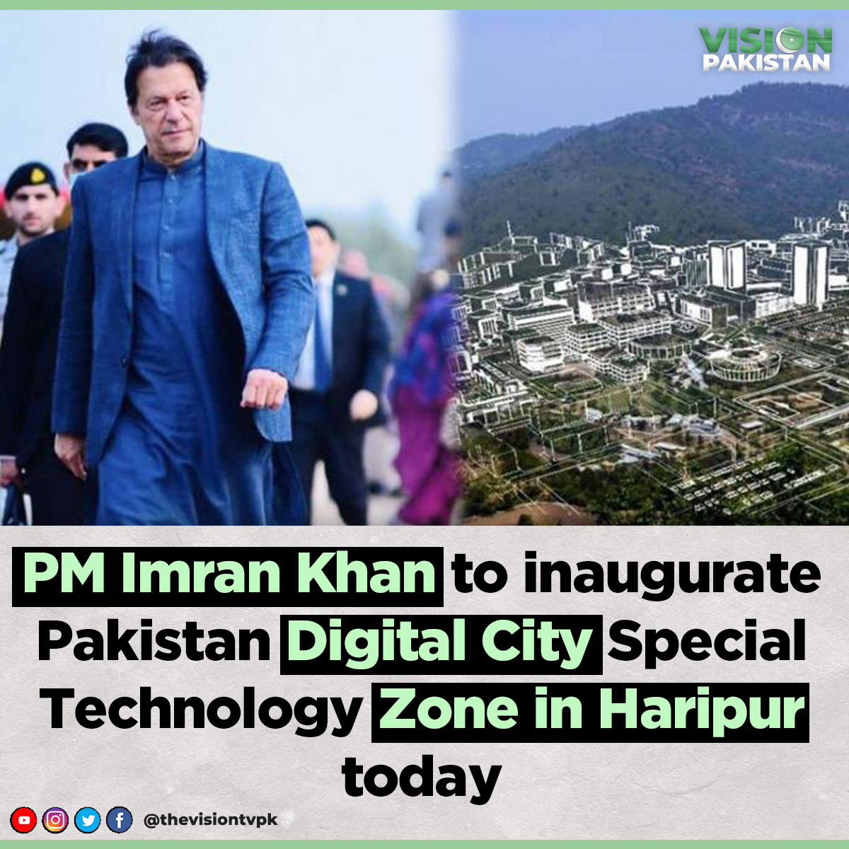 thevisiontvpk's tweet image. PM Imran Khan to inaugurate Pakistan Digital City Special Technology Zone in Haripur today
#PMImranKhan #PakistanDigitalCity #Technologyzone #haripur