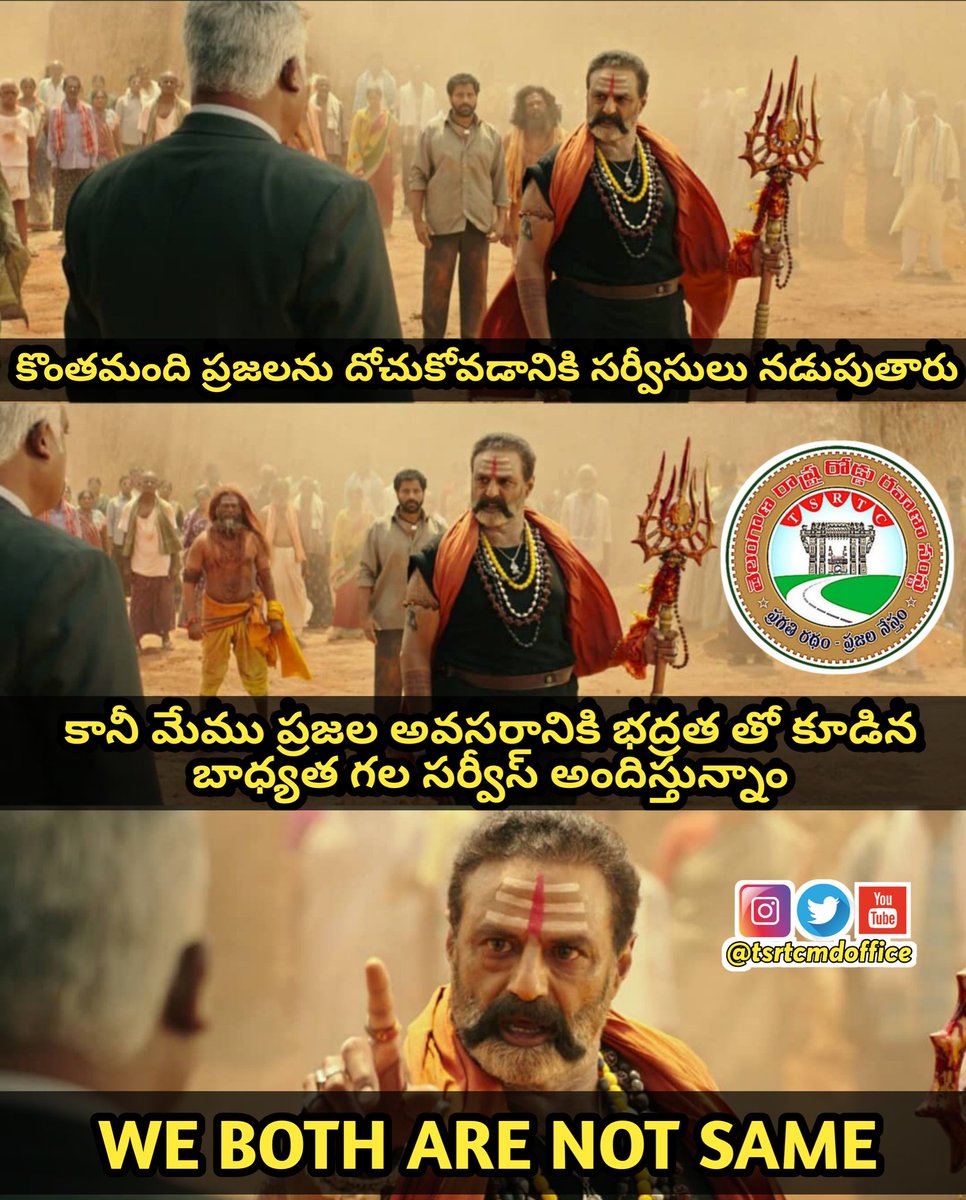 HiHyderabad's tweet image. సంక్రాంతి పండుగకు ఎలాంటి అదనపు చార్జీలు లేకుండా వేలాది బస్సు సర్వీసులను నడిపి లక్షలాది ప్రయాణీకులను క్షేమంగా గమ్యం చేర్చిన @TSRTCHQ సిబ్బందికి మరియు @tsrtcmdoffice @Govardhan_MLA గార్లకు అభినందనలు 💐🙏 

#TravelWithTSRTC 🚍