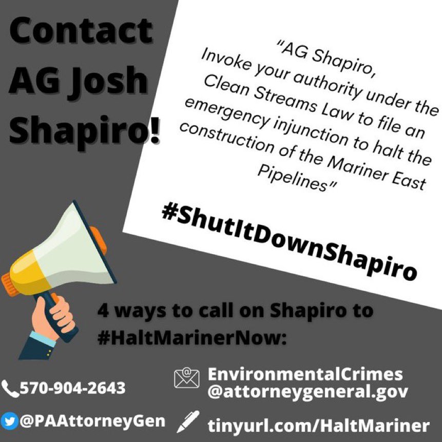 Iamfluid's tweet photo. #Morning @PAAttorneyGen did the weekend help you find courage? The courage to use the authority you hold, #InjunctionNow on MarinerEast! We have the right to pure water, right @JoshShapiroPA? Then make the criminals clean up BEFORE permitting! #MondayMotivation #ShutItDownShapiro https://t.co/fDBebMBq8f