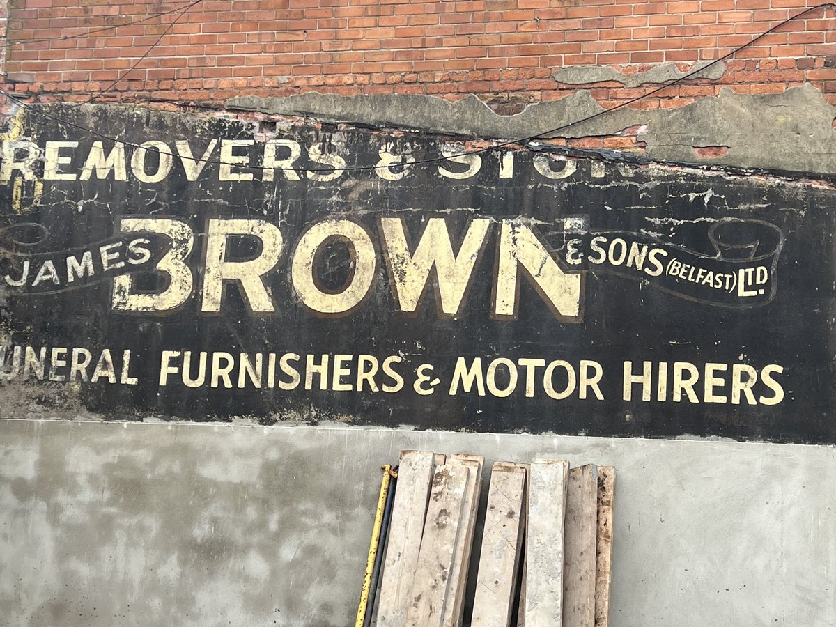 BelfGhostSigns's tweet photo. Really please to get this #ghostsign at Browns Undertakers in east Belfast, I hope they preserve it @ghost_signs @SignsOfACity @BelfastHourNI https://t.co/LR4qD0qNln